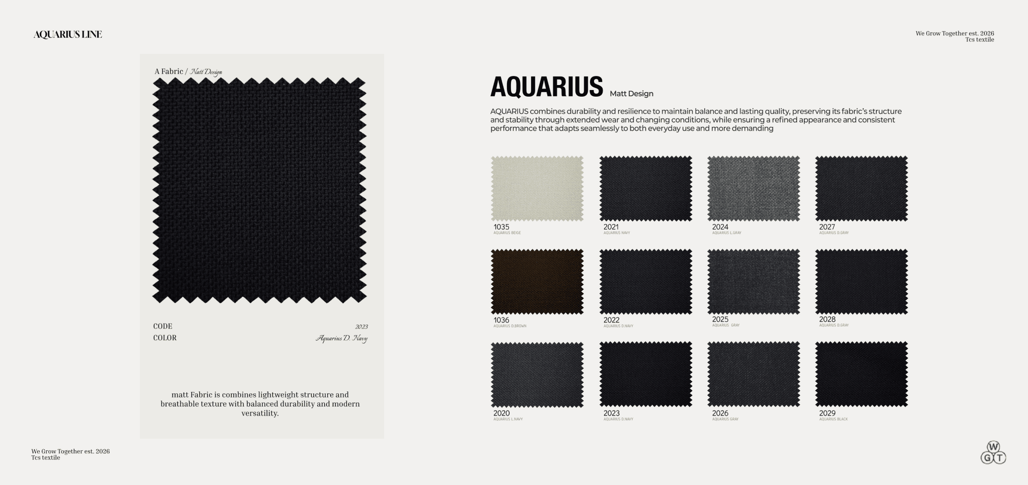 Aquarius 스와치 코드 1011~1016 시트와 새떼 흑백 사진 스프레드, 텍스트 구워짐
