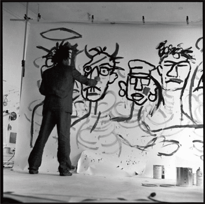 BLOW-UP journal body image — Basquiat mural work in progress